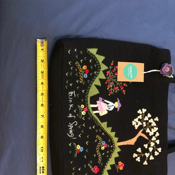 EUC embroidered tote - Picture 3 of 6